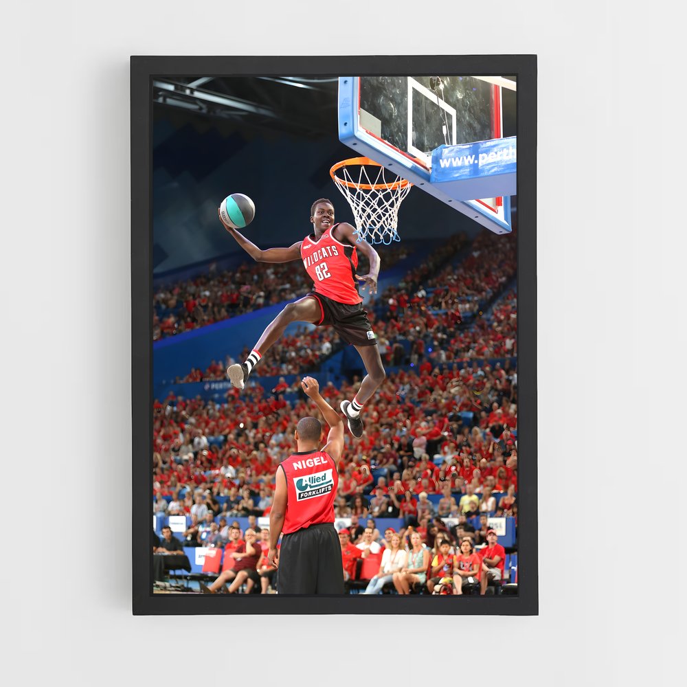 Poster Saut Sauvage – affiche Basketball (vue 2)